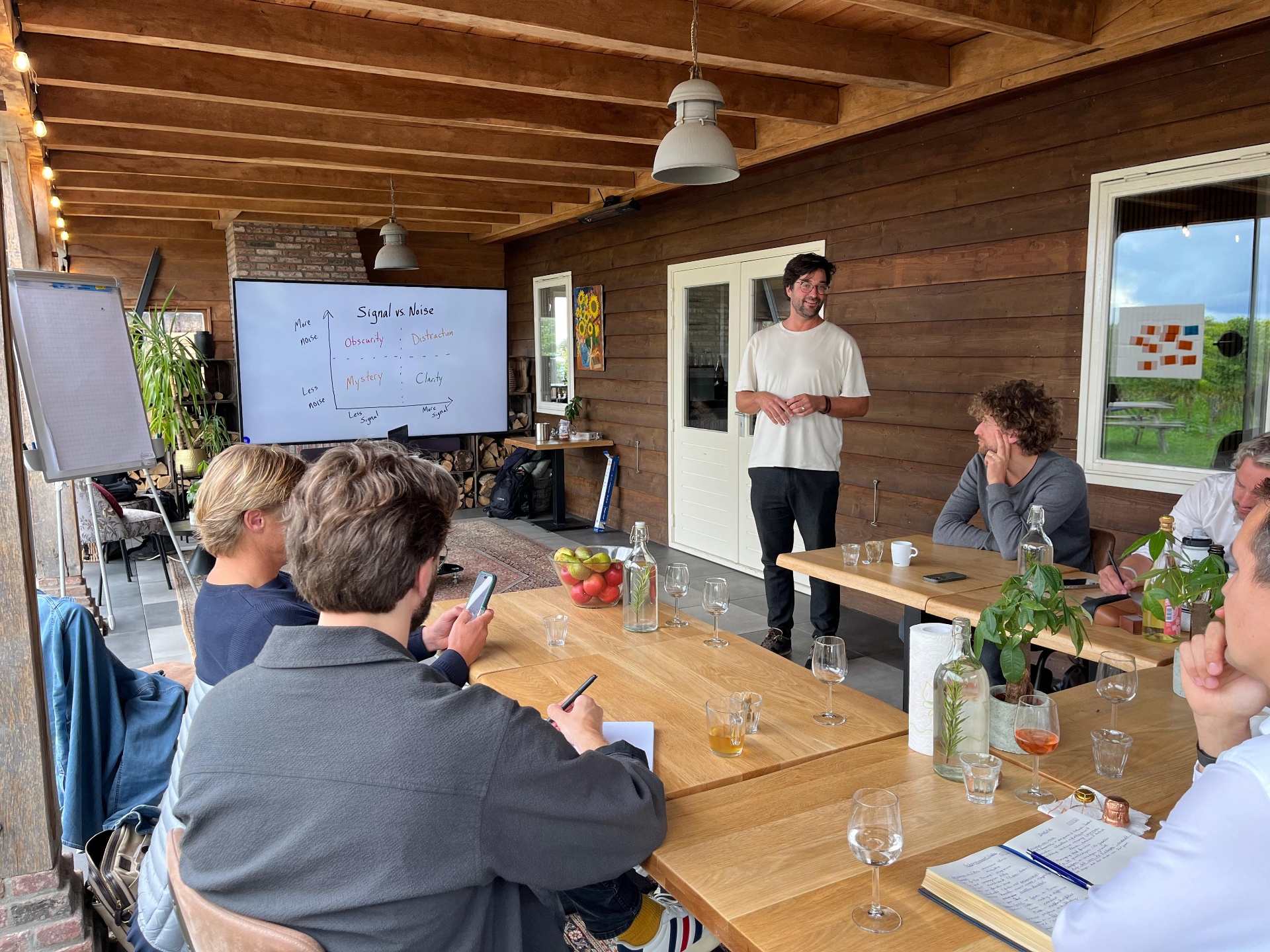 Founders during a session, depth and focus